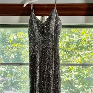 Formal Dress size 0 silver
